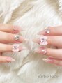 バービーフェイス 恵比寿(Barbie Face) リボン　グラデーション　韓国ネイル　ワンホン　ピンク