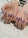 パープルフラッシュネイル