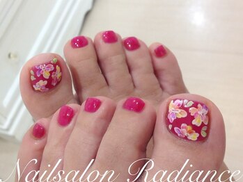 ViVid colorFlowerフットネイル