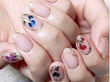 ネイルマジック 仙台一番町店(NAIL MAJIC)/手描きフラワーネイル★