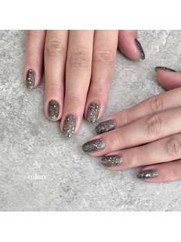 コロレ(colore')/シアーブラック×ゴールドラメ