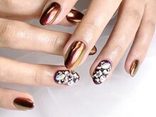 リュールネイル(lueur nail)/大人のミラー&ビジュー