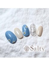 ネイルアンドアイラッシュサロン ソルティ 寺田町(salty)/フラワーネイル