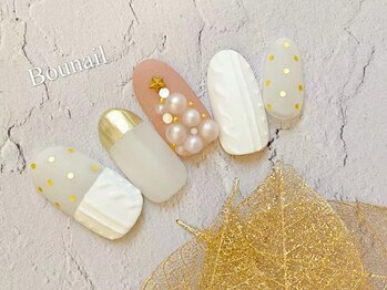 ボネール(nail & eyelash Bounail)/¥9980 クリスマス ニット ミラー