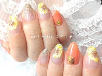 ふんわりひまわりデザイン♪