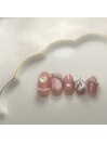 【リボンハートネイル】