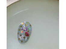 ネイルパレス/クリア/花/ミラー/アートネイル