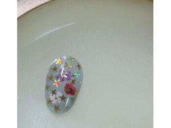 ネイルパレス/クリア/花/ミラー/アートネイル