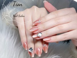 オンブレフレンチ・冬ネイル