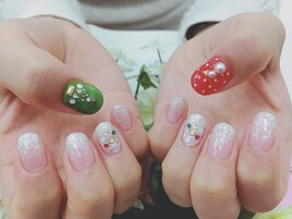 雪だるま☆ツリーネイル