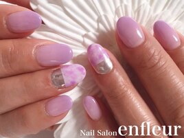 根元ミラー×タイダイ柄