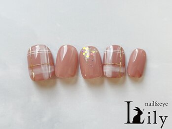 リリー 橋本店(Lily)/ピンクチェックネイル
