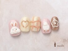 アイネイルズ 横浜EAST店(I-nails)/ぷっくりうさぎアートネイル