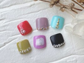 ストーン　キラキラ　フット