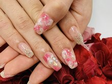 ダブルネイル(Double Nail)/【ほり】DC☆2 ふんわりフラワー