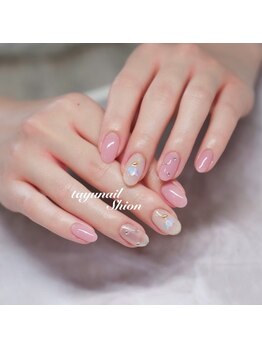 たゆ ネイル(たゆnail)/パラジェルピンクアートネイル
