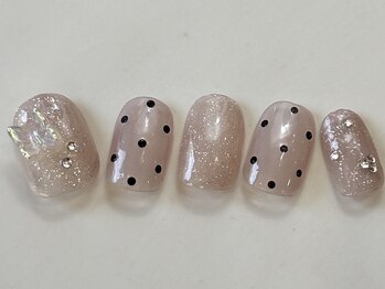 ネイルメゾン 天神店(NAIL MAISON)/ドットちゅるんピンク¥9000