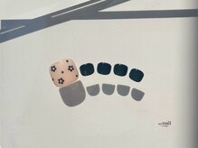 アンドラッシュ アンドネイル 本郷三丁目駅前店(and lash/and nail)/［foot］1本アート/シンプル