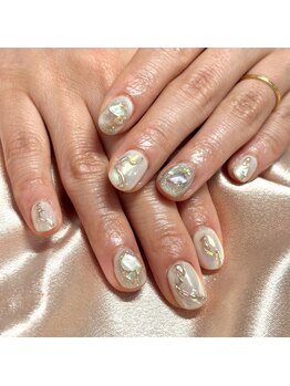 ニュアンスネイル/冬デザイン