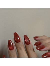 magnet nail/red　nail