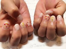 プチブラン(Petit Blanc)/押花ネイル