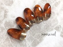 ミモザネイル(MIMOSA Nail)/秋色べっこうネイル