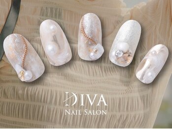 ネイルサロンディーバ 宝塚店(Diva)の写真/【10本デザインArt＋長さ出し120分￥11660～】オフ時溶剤を使わずムダに削らないリピ-トジェル使用♪