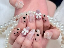 ナナアンドコー(Nana&Co.)/チェックネイル、リボン