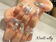ネイルズアリー 立川店(Nails ally)/水光マグネット×シルバーラメ