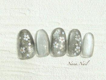 ナナネイル(Nana.Nail)/シックな大人のさくらネイル