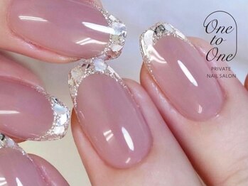 ワントゥワン(One to One)/カラー＋ガラスフレンチ6500円