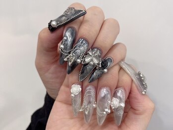 モカ 心斎橋(moca by Lee)/【Aina】蝶々ネイル