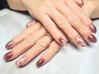 バレンタインネイル