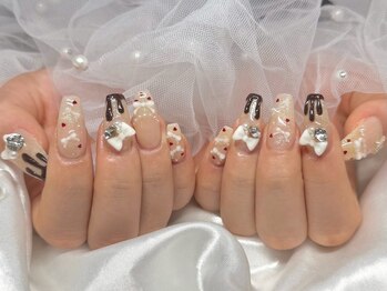 バレンタインネイル