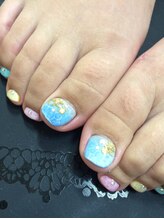 クリスタルネイル ゆめタウン博多店(CRYSTAL NAIL)/パステルドロップアートネイル