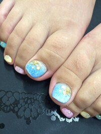 パステルドロップアートネイル