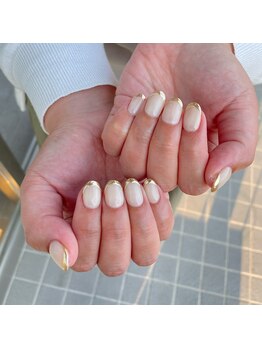 ミントリーフ バイ リート(Mint leaf by Reat)/ミラーフレンチネイル