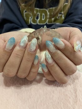 チェリーブロッサム(A CHERRY BLOSSOM)/ホワイトとブルーラメ