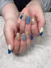 はあとねいる 宇都宮御幸ヶ原店/ブルーミラーネイル