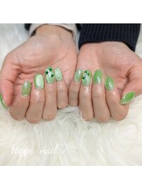 マグネットでバレンタインネイル