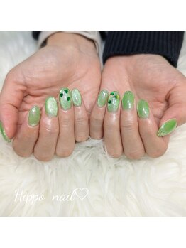 マグネットでバレンタインネイル