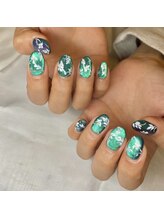 アオ(Ao)/マグネット×レリーフネイル