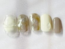 アイネイルズ 梅田店(I nails)/ぷっくり水彩ニュアンス￥8200