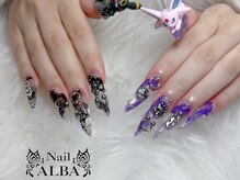 ネイルアルバ(Nail ALBA)/マーブルネイル