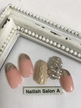 ネイリッシュサロン エー(Nailish Salon A)/2016冬 ミラーニットネイル