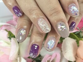 立和名/おまかせ紫ネイル☆