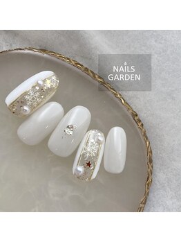 ネイルズガーデン(NAILS GARDEN)/ホワイトネイル