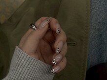 フィルイン/デザイン/高槻/ショートネイル/アート/高槻持ち込み