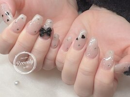 ハートのホロネイル
