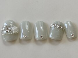 ちゅるんグレー薔薇¥7000